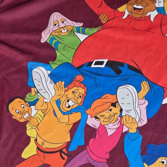 Fat Albert & Friends Fan Made All Over Print Graphic Tee XXL Maroon - Picture 4 of 9